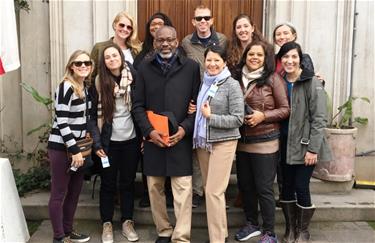 Dr. McCarthy and students in Chile