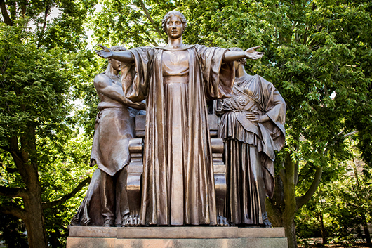 Photo of the Alma Mater statue